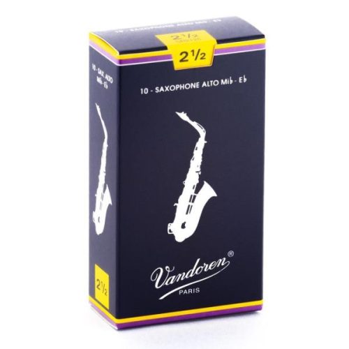 Vandoren SR2125 – Traditional Alto Saxophone Reed – Strength 2.5 (10-pack)