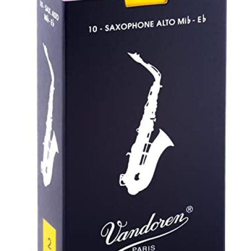 Vandoren SR212 – Traditional Alto Saxophone Reed – Strength 2.0 (10-pack)