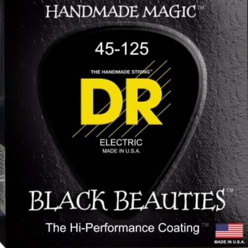 DR Strings BKB5-45 Black Beauties Coated Steel Bass Guitar Strings